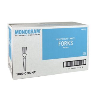 FORK, MEDIUMWEIGHT WHITE POLYPROPYLENE BULK PLASTIC