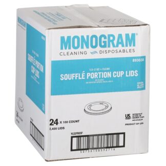LID, CUP SOUFFLE 1.5-2 OZ FLAT PET PLASTIC CLEAR PLASTIC COVER