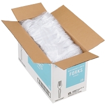 FORK, HEAVYWEIGHT WHITE POLYSTYRENE BULK PLASTIC